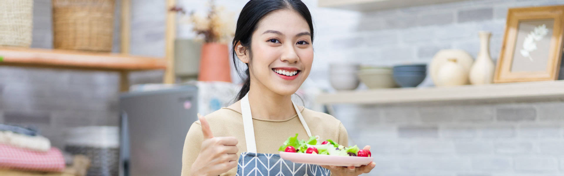 Caretaker preparing for food